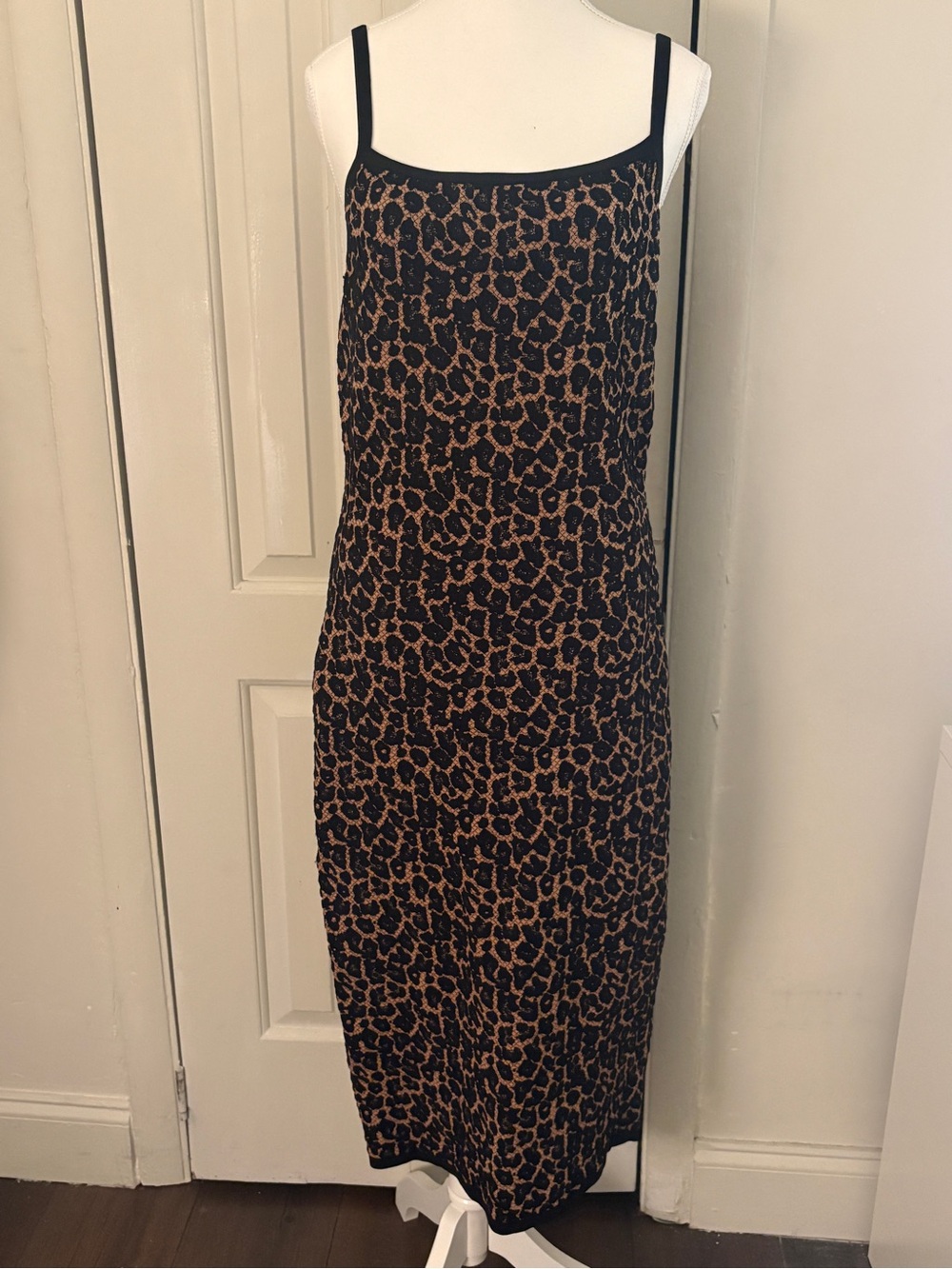 Michael Kors Leopard-Print Midi Dress Bodycon Slip Dress